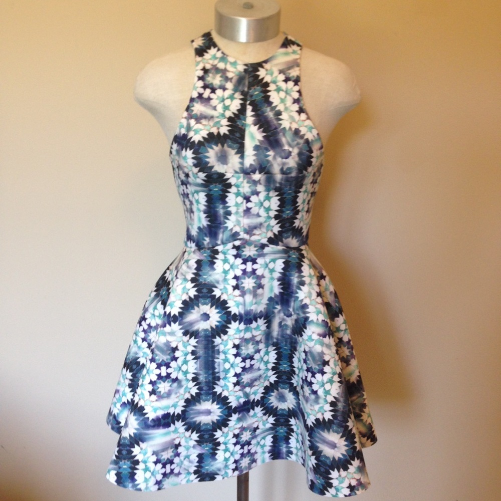 Urban Outfitters silence + noise Scuba skater dress festival kaleidoscope